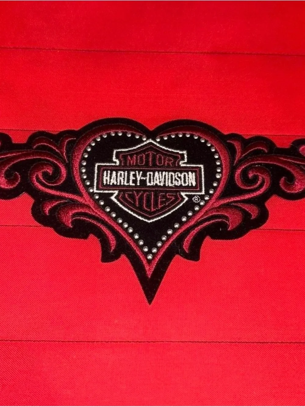 Harley-Davidson Red and Black Heart patch